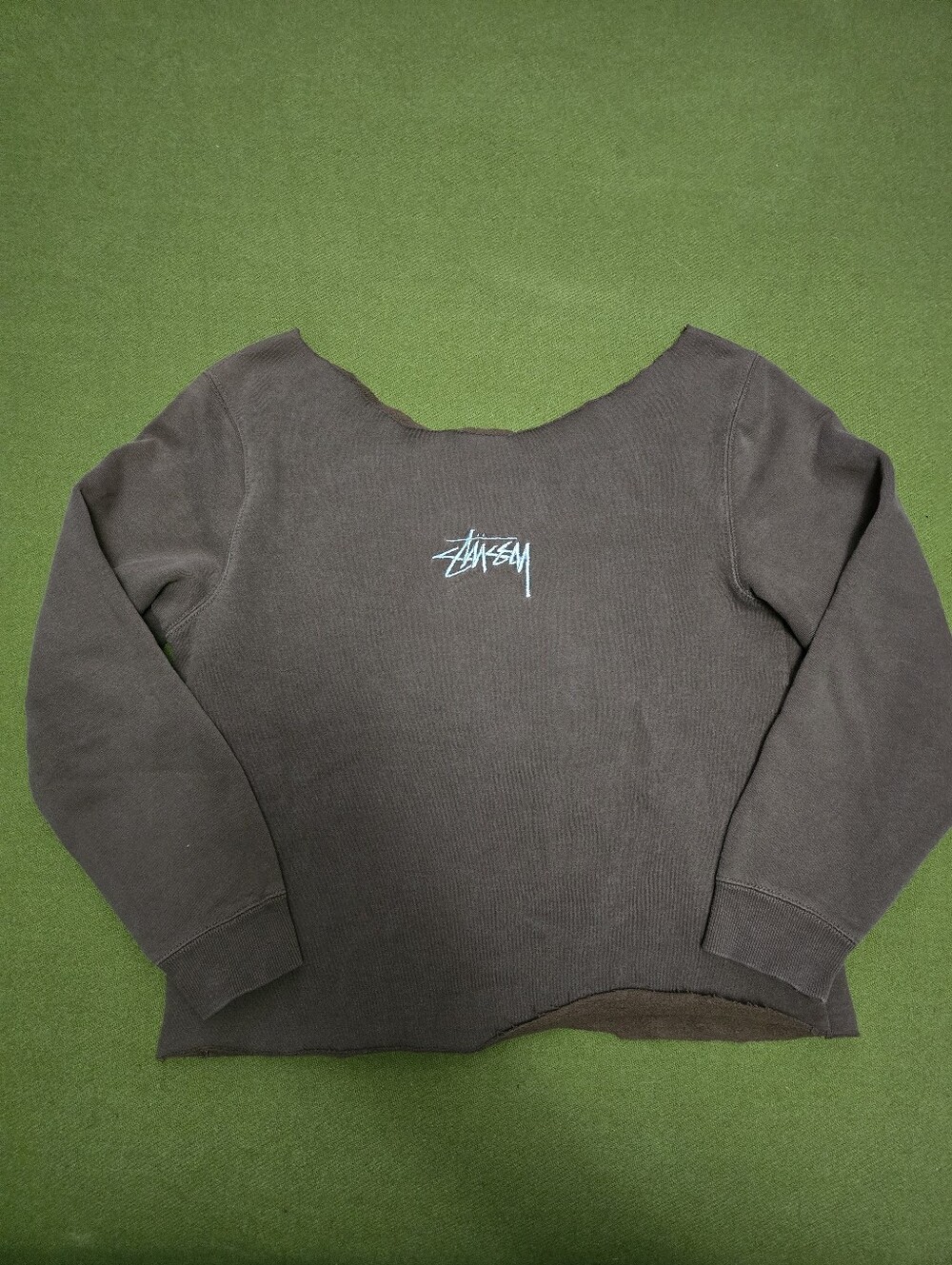 Stüssy Brown Logo Long Sleeve Sweatshirt
